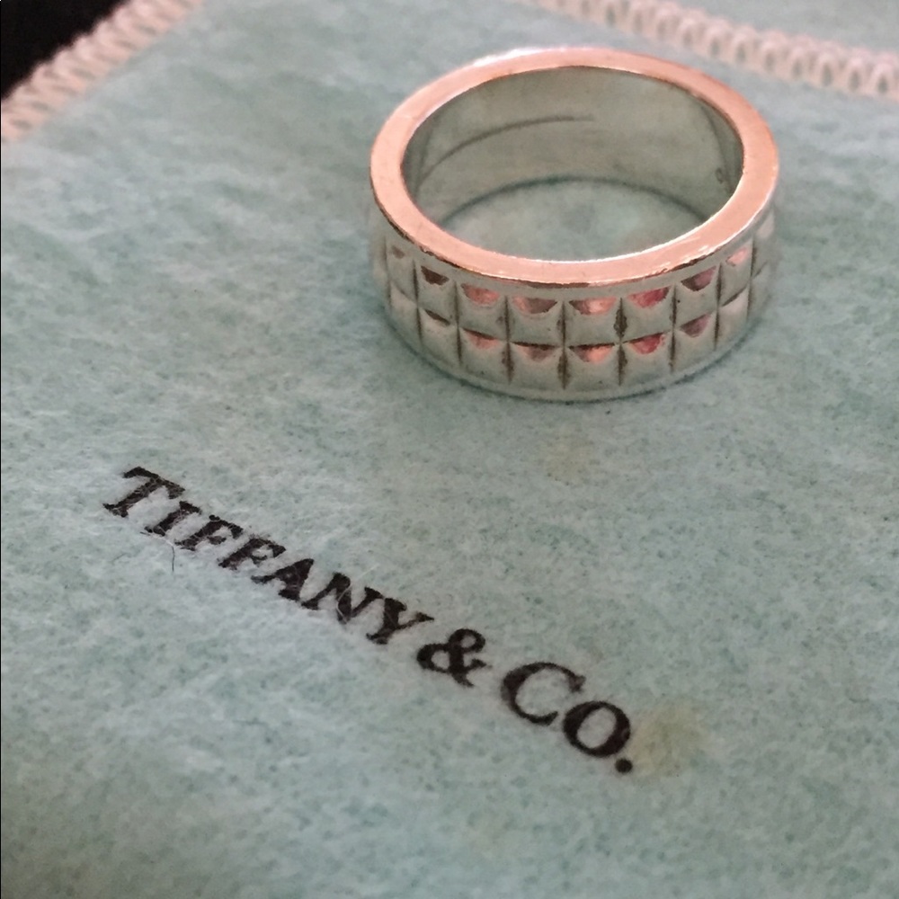 Tiffany & Co. Sterling Silver Studded Ring.
